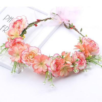 couronne de fleurs cheveux mariage