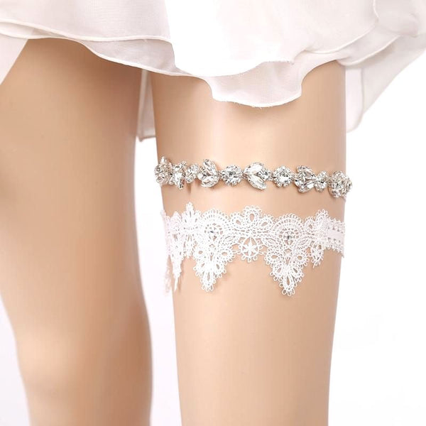 Lot De 3 Jarretelles Mariage En Dentelle - Noir, Blanc, Rouge - Taille Universelle, élastique - Cadeau Romantique - 4